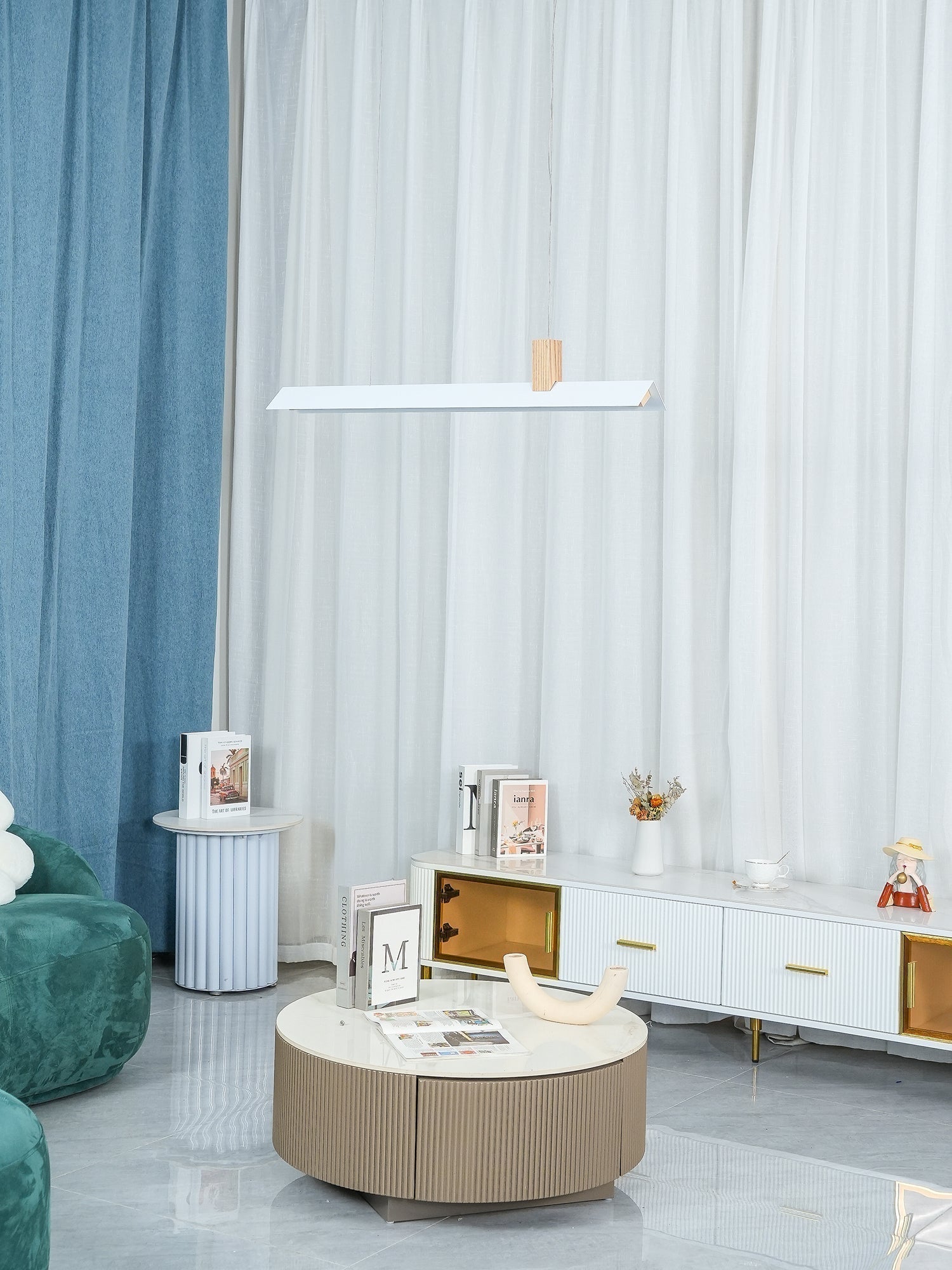 Linea Minimalistisch Holz Pendelleuchte Leuchte-Letslighting