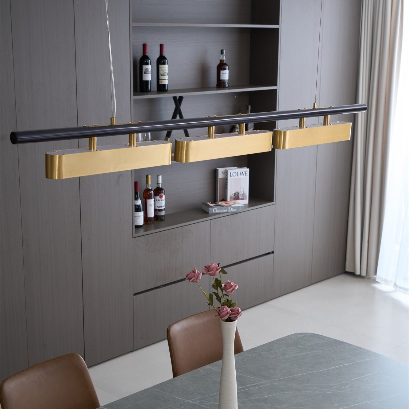 Elarain Pendelleuchte Messing Minimalistisch-Letslighting
