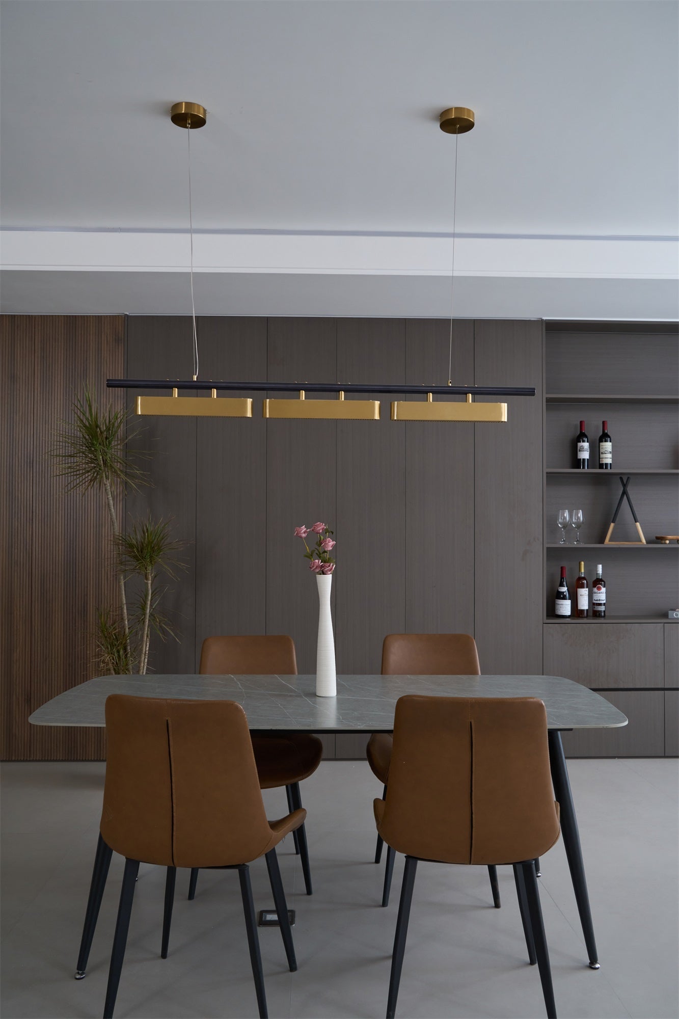 Elarain Pendelleuchte Messing Minimalistisch-Letslighting