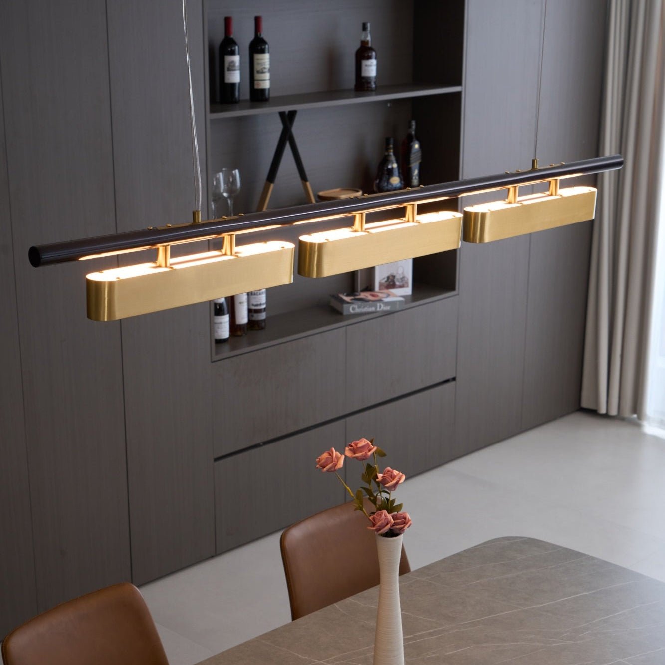 Elarain Pendelleuchte Messing Minimalistisch-Letslighting