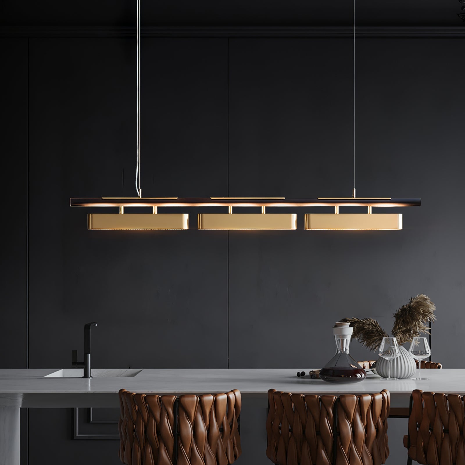 Elarain Pendelleuchte Messing Minimalistisch-Letslighting