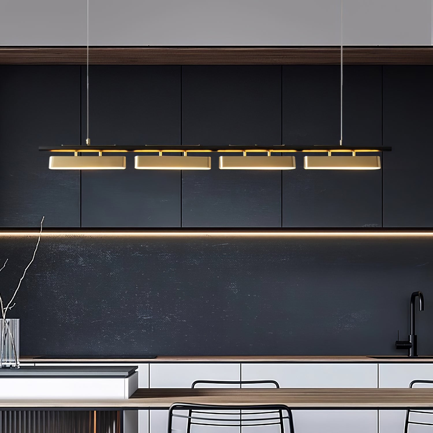 Elarain Pendelleuchte Messing Minimalistisch-Letslighting
