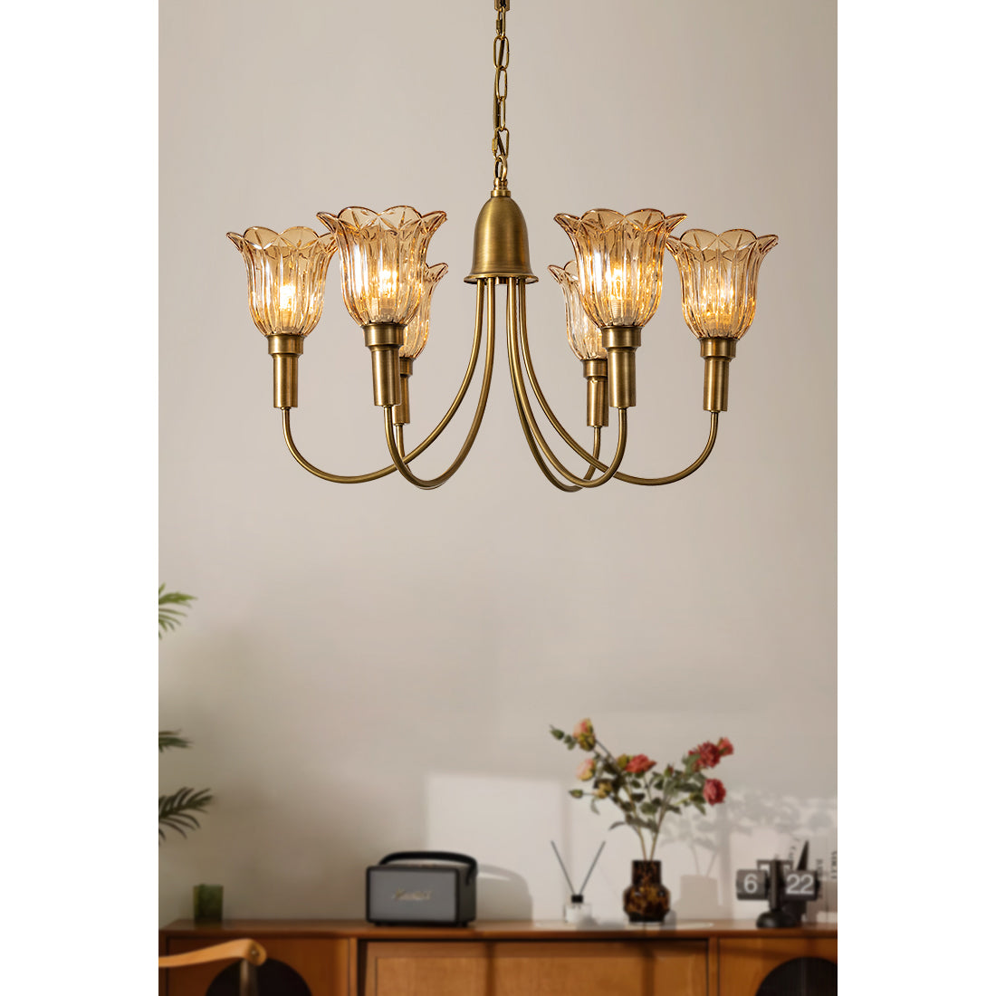 Tempo Vintage Art Messing Kronleuchter-Letslighting