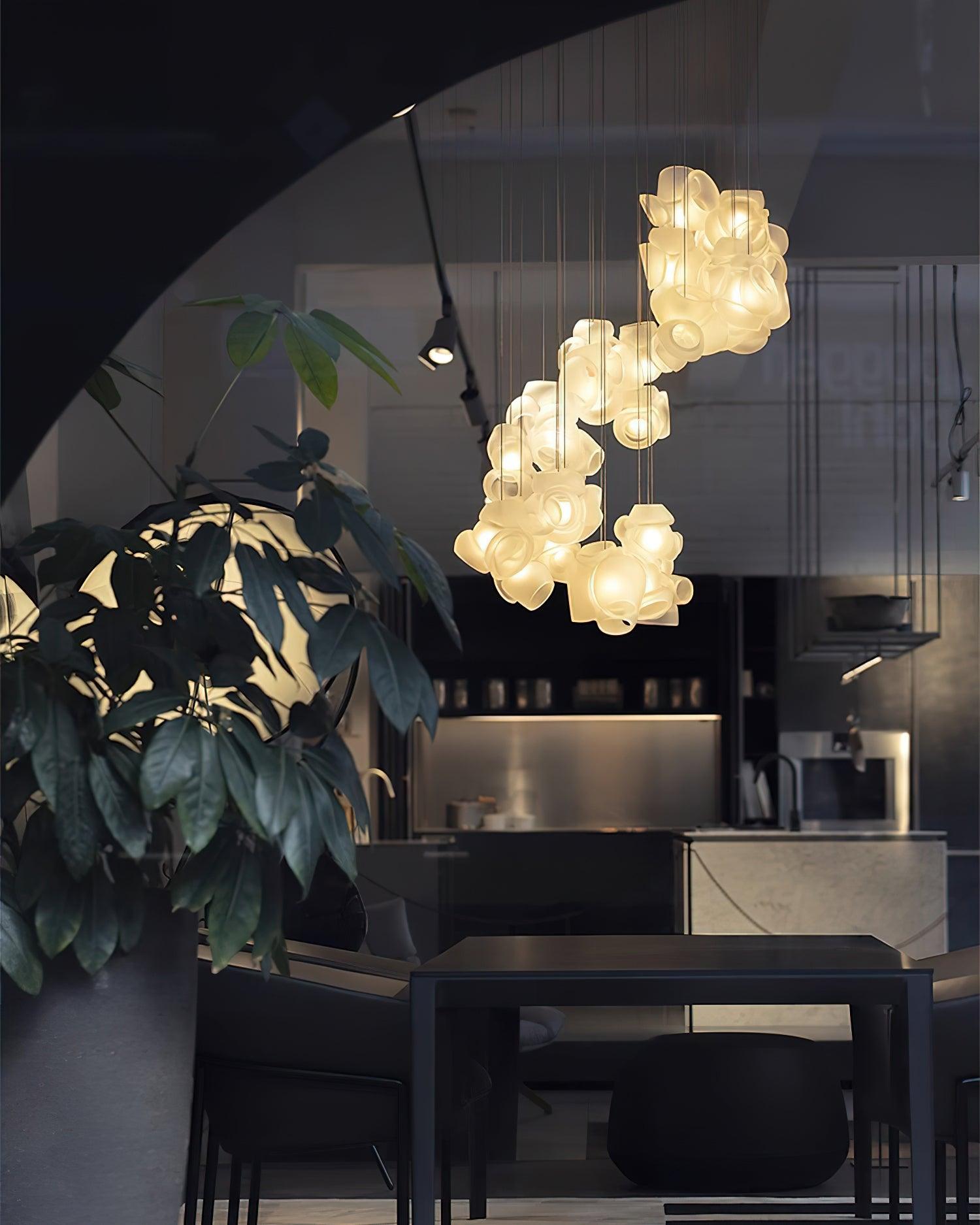 Zamarir Bubbles Cluster Metal Glass Pendant Light - Blowlighting