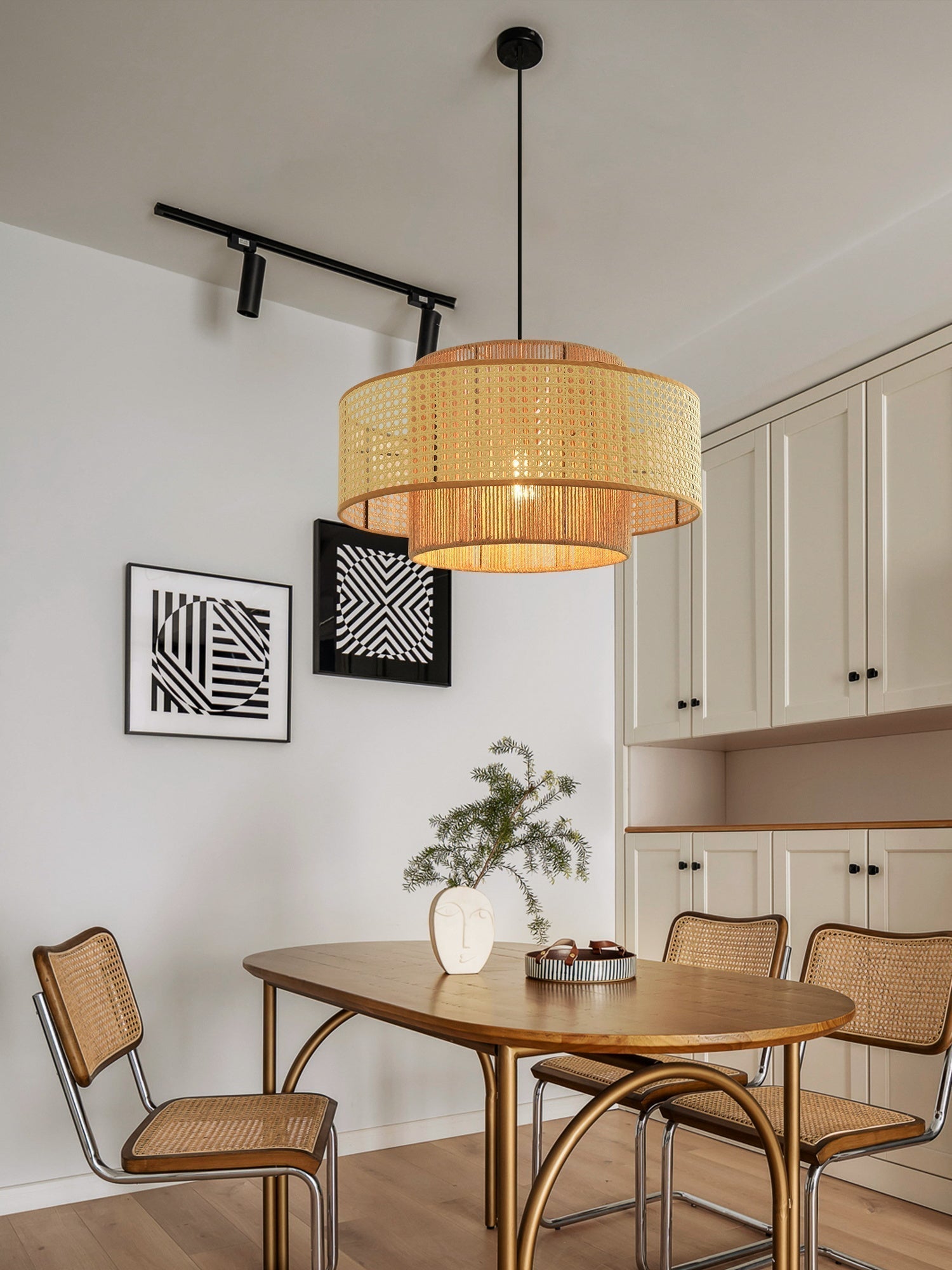 Ulshayra Konzentrisch Rattan Pendelleuchte-Letslighting