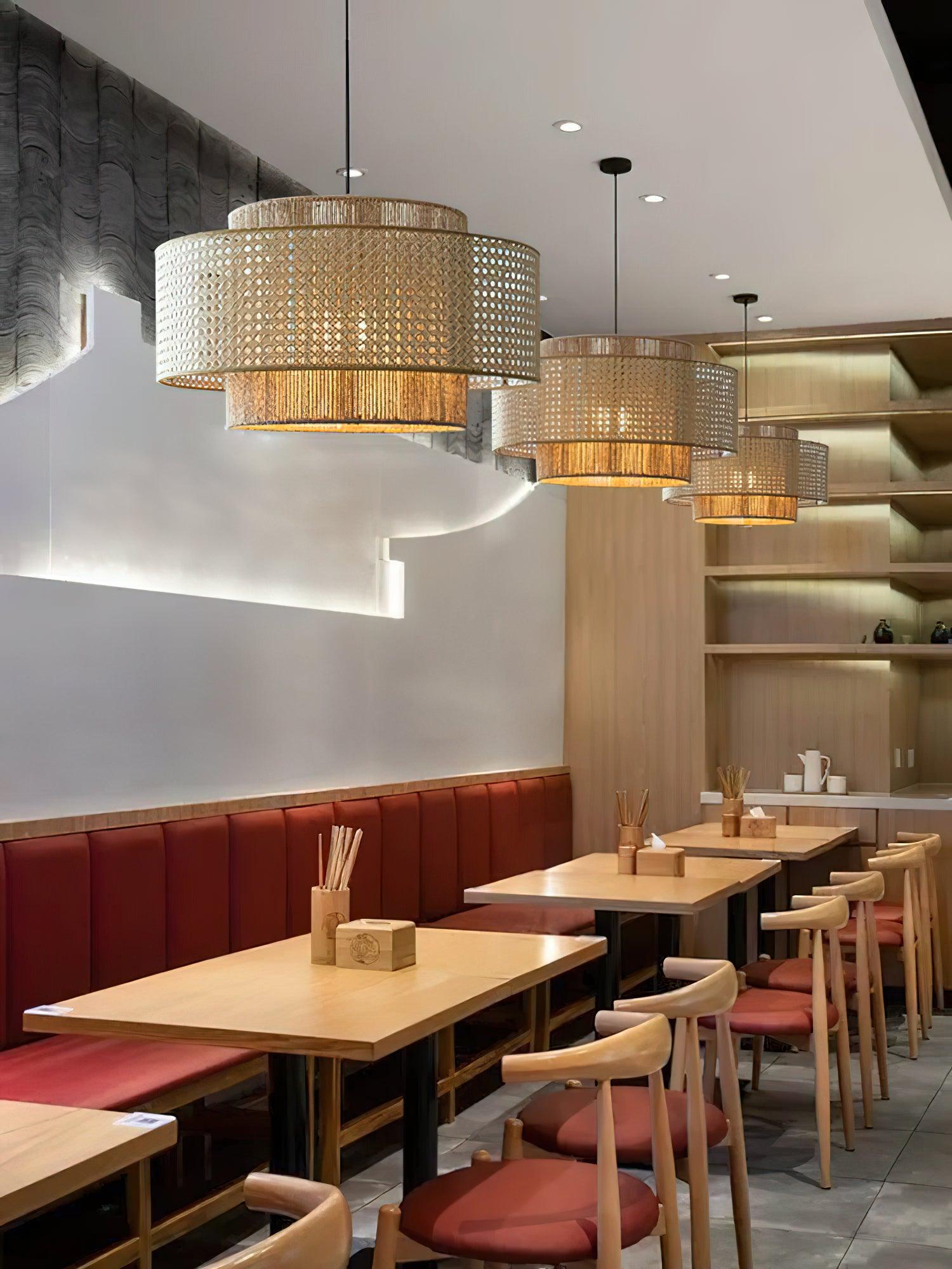 Ulshayra Konzentrisch Rattan Pendelleuchte-Letslighting