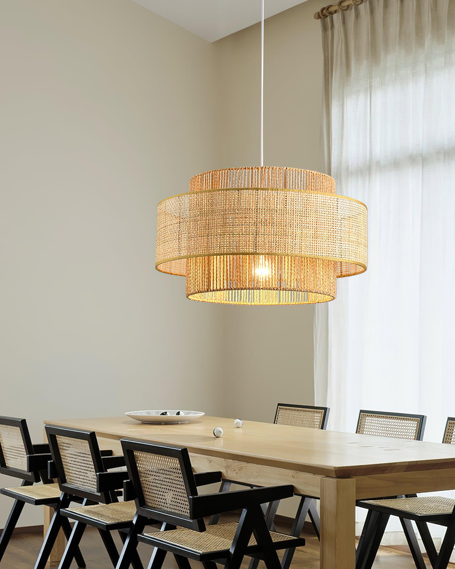 Ulshayra Konzentrisch Rattan Pendelleuchte-Letslighting