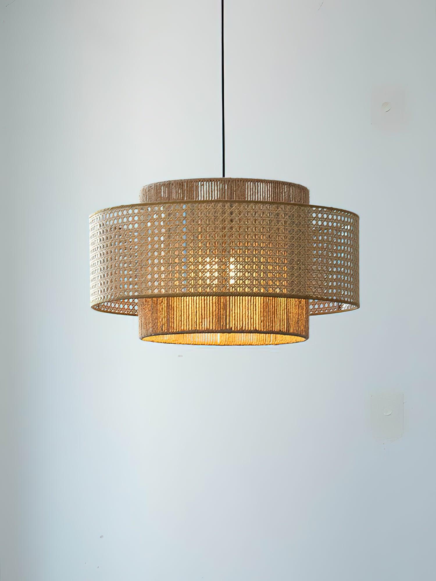 Ulshayra Konzentrisch Rattan Pendelleuchte-Letslighting