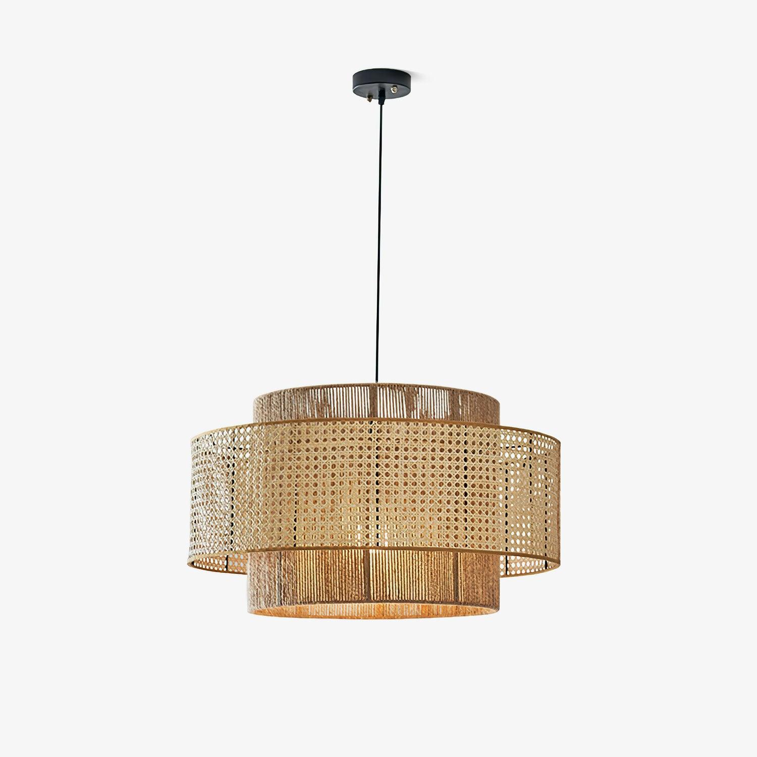 Ulshayra Konzentrisch Rattan Pendelleuchte-Letslighting