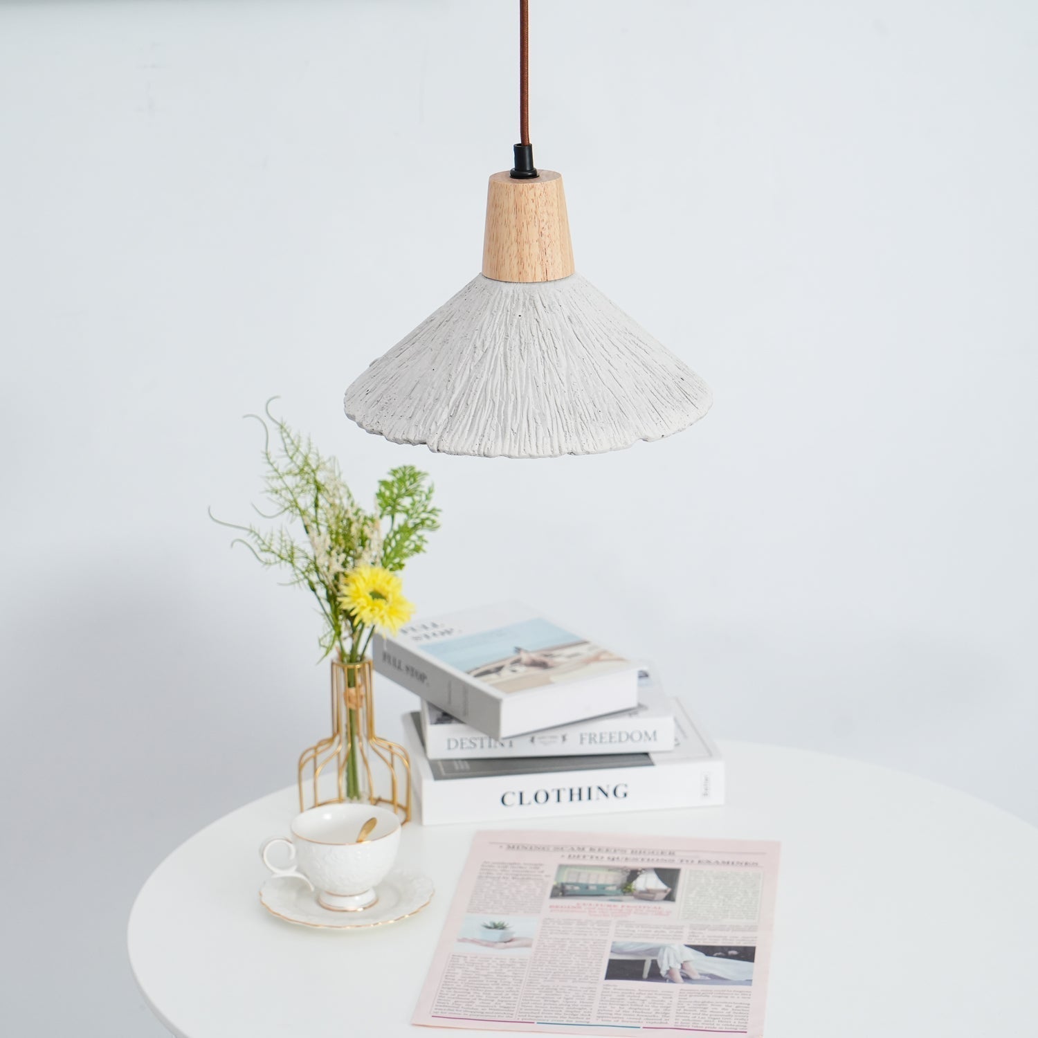 Solara Beton Falten Pendelleuchte-Letslighting
