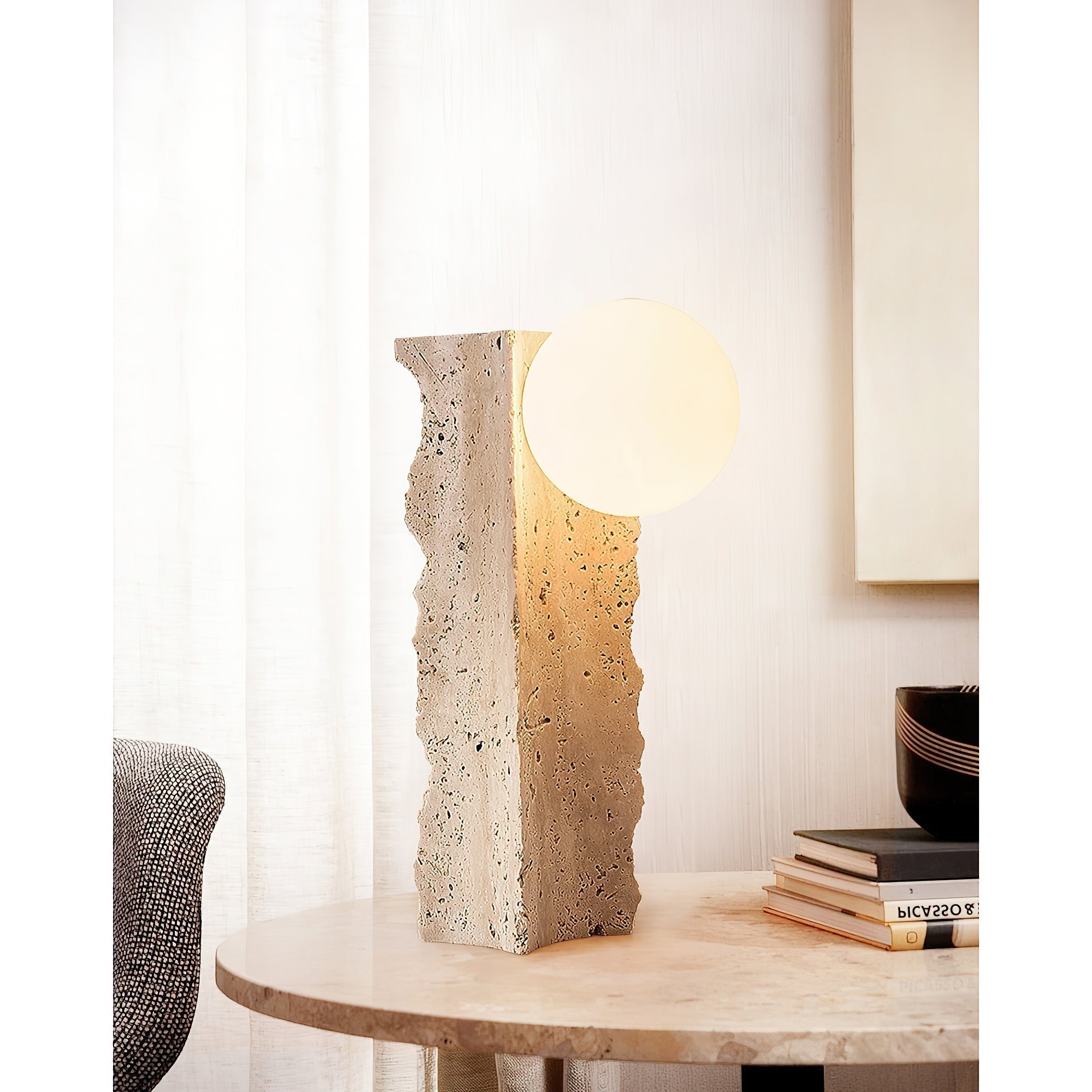 Conduit Travertine Table Lamp - Letslighting