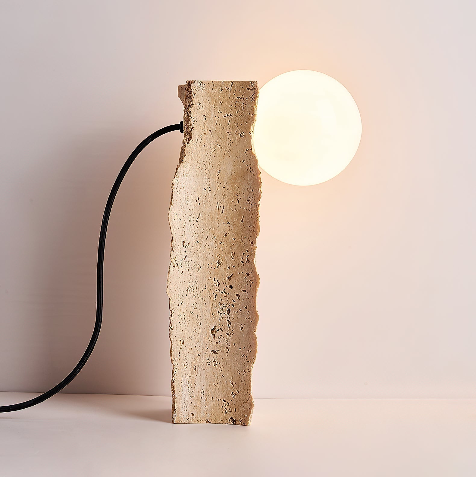 Conduit Travertine Table Lamp - Letslighting