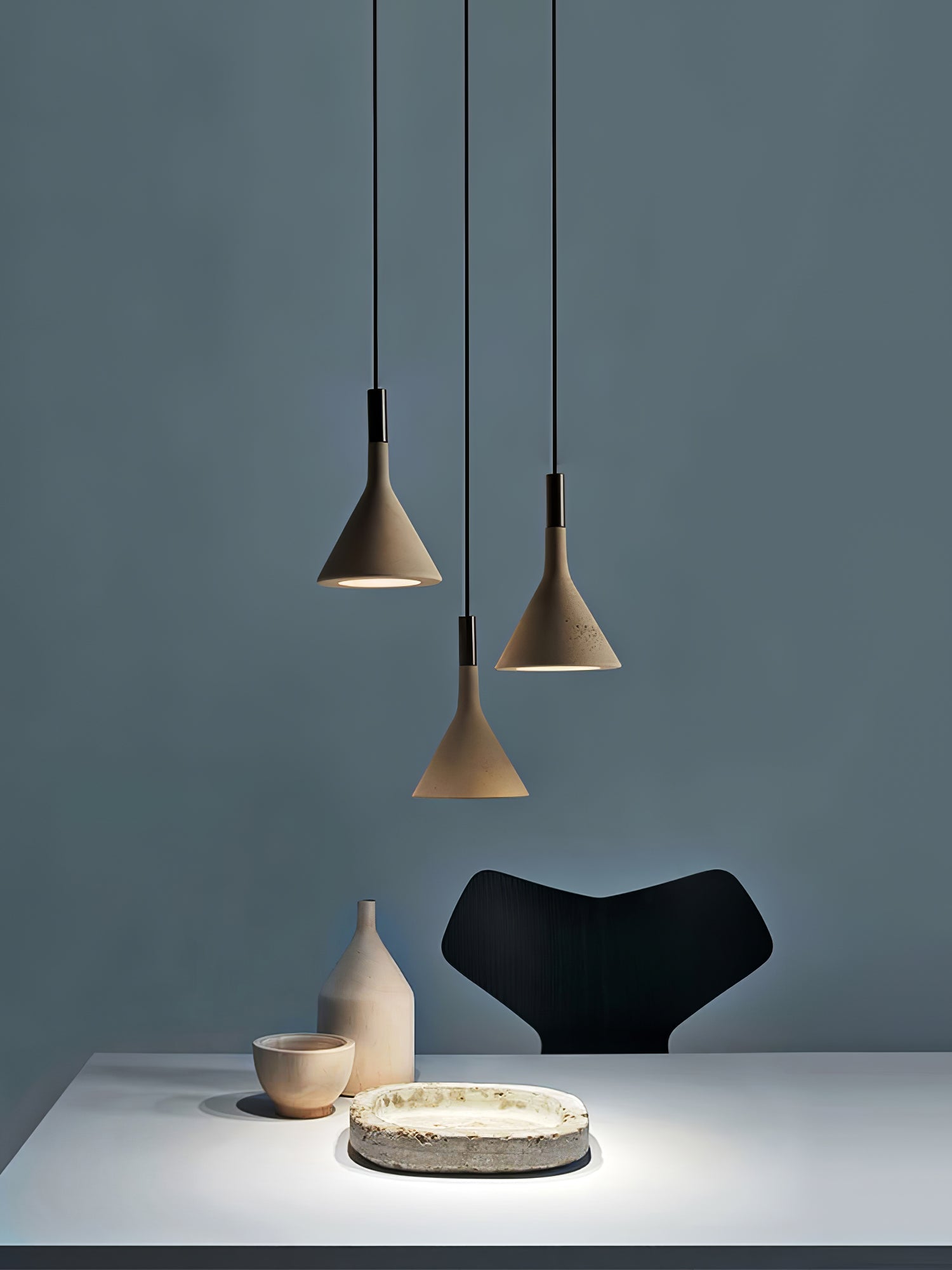Conical Concrete Pendant Light - Blowlighting