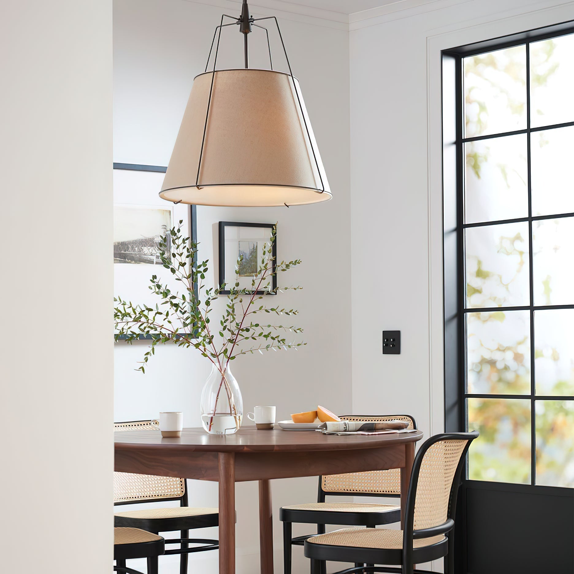 Veshaa Vintage Industrial Trommel Stoff Pendelleuchte-Letslighting
