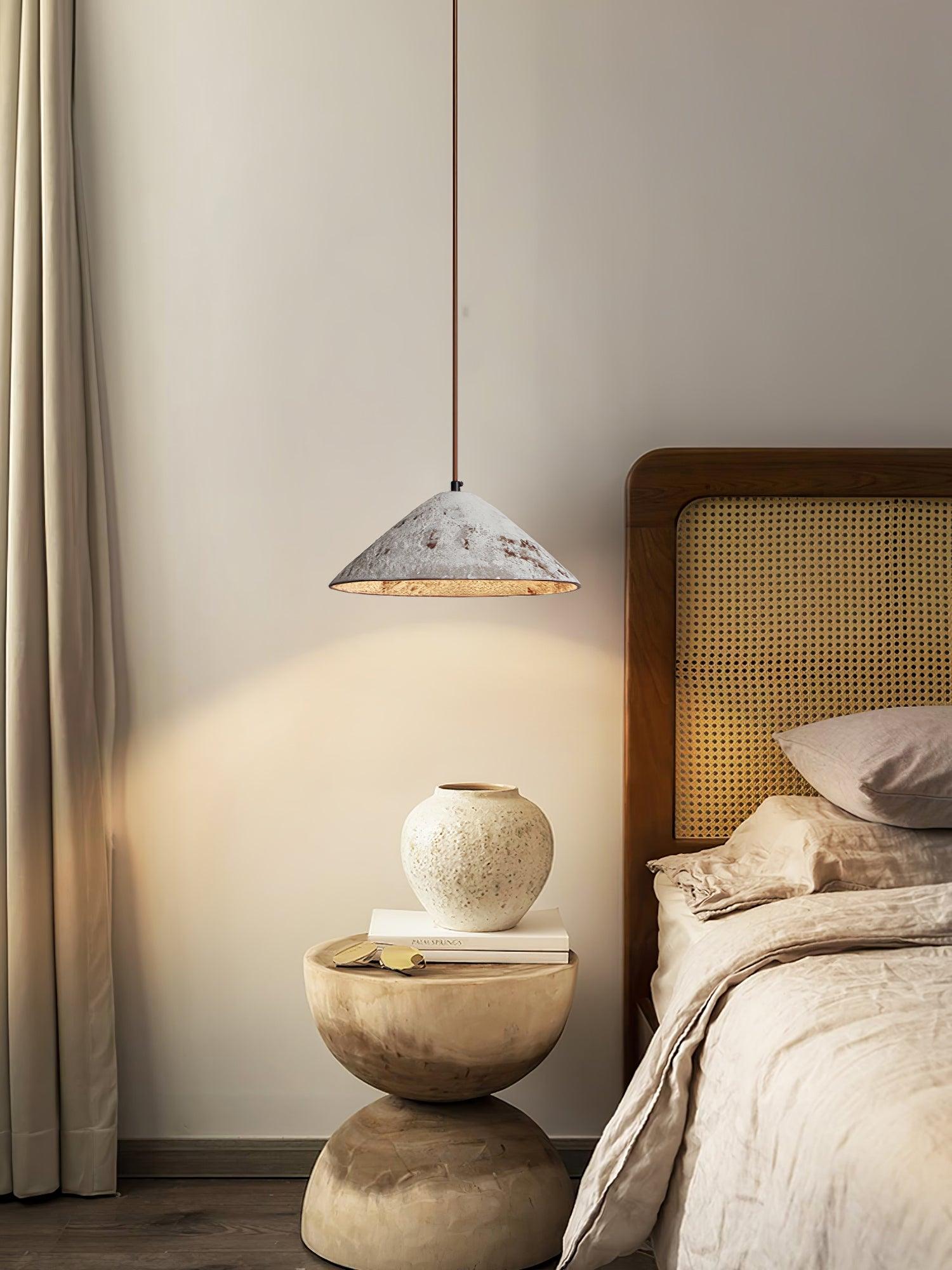 Solara Pendelleuchte Keramik Kegel Rustikal Vintage-Letslighting