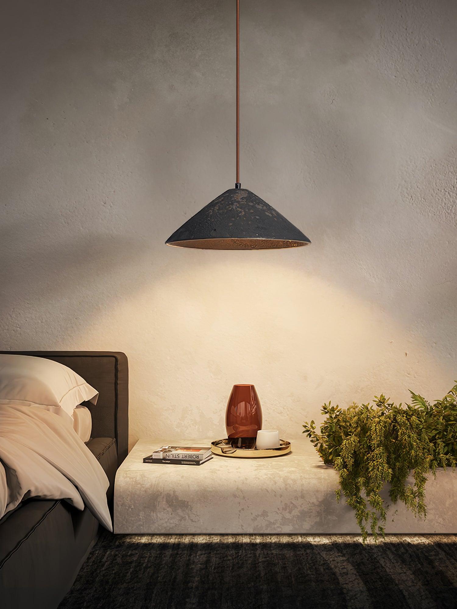 Solara Pendelleuchte Keramik Kegel Rustikal Vintage-Letslighting