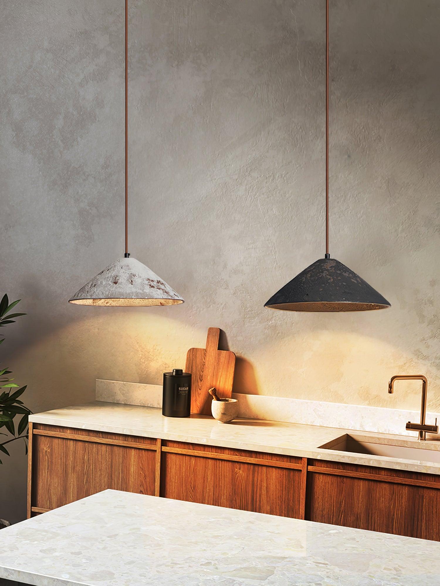 Solara Pendelleuchte Keramik Kegel Rustikal Vintage-Letslighting