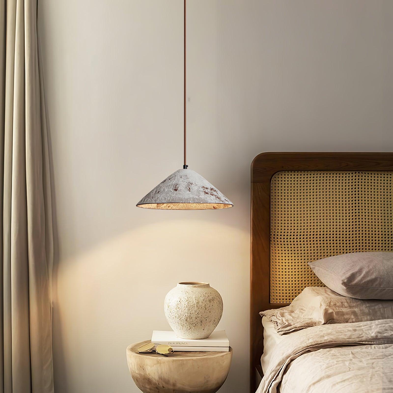 Solara Pendelleuchte Keramik Kegel Rustikal Vintage-Letslighting