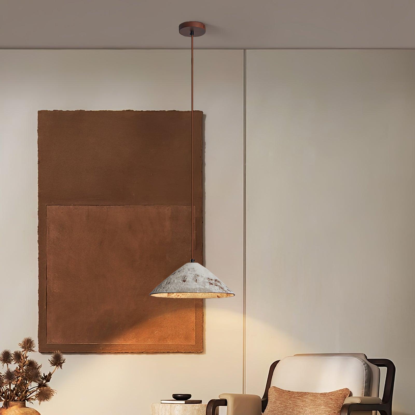 Solara Pendelleuchte Keramik Kegel Rustikal Vintage-Letslighting