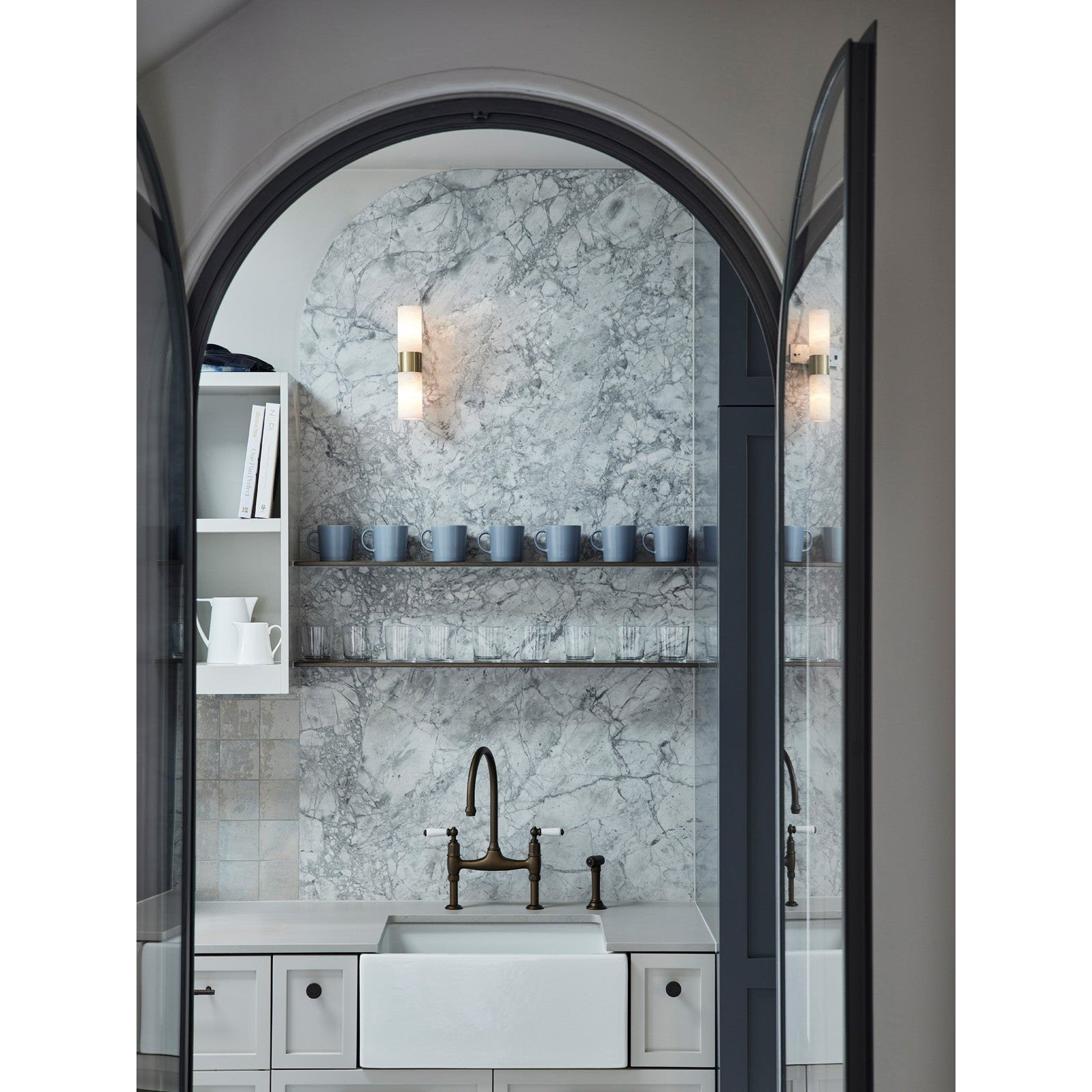 Alight Modern Minimalist Metal Alabaster Wall Lamp - Letslighting