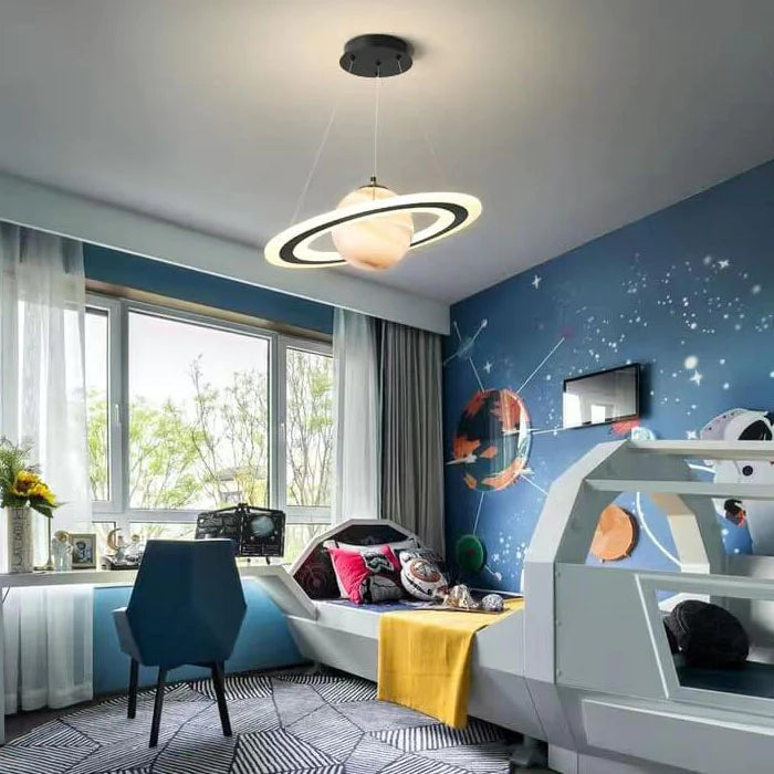 Aria Desinger LED Pendelleuchte Star Blau Orange Kinderzimmer