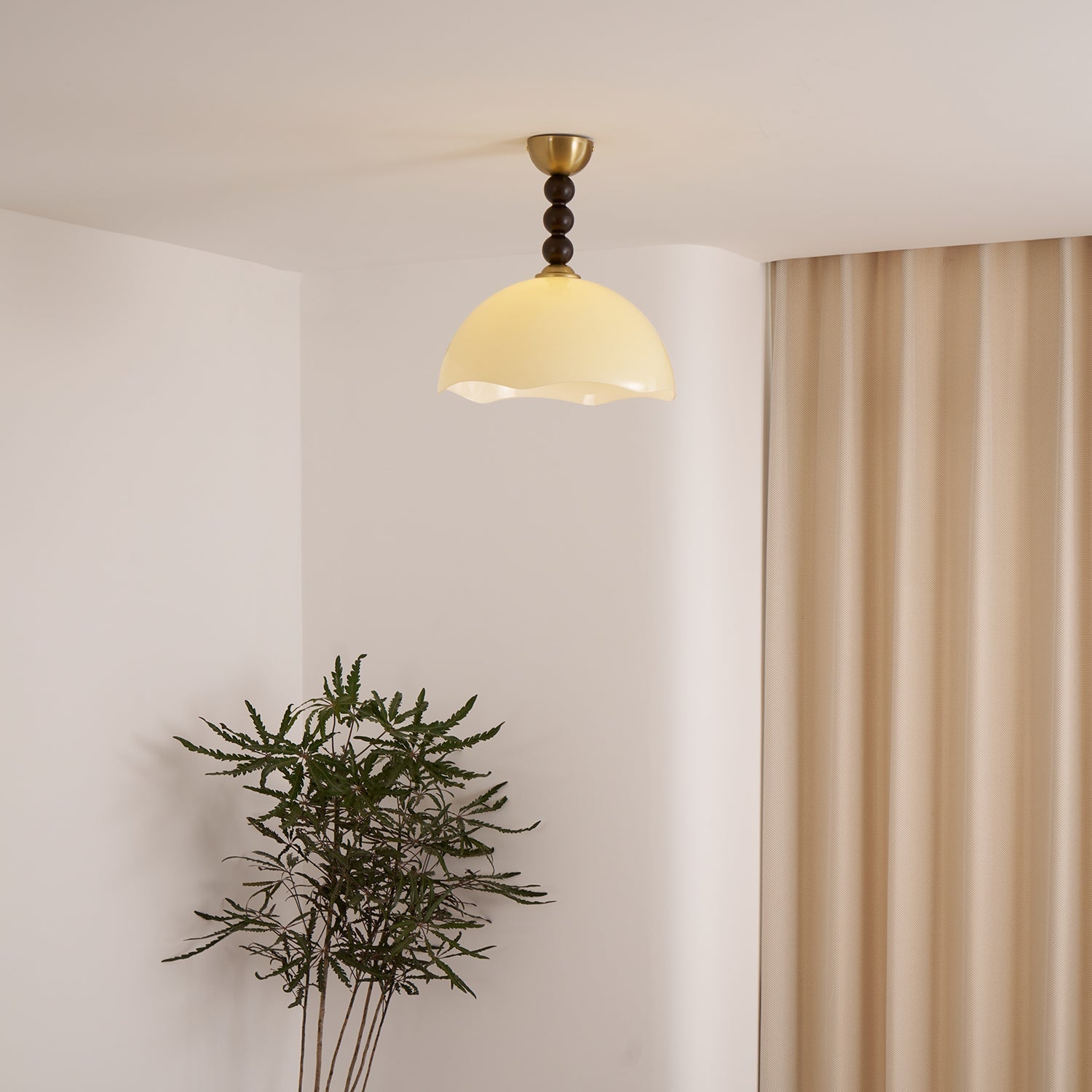 Syraeia Nordic Art Korallenglas-Deckenleuchte-Letslighting