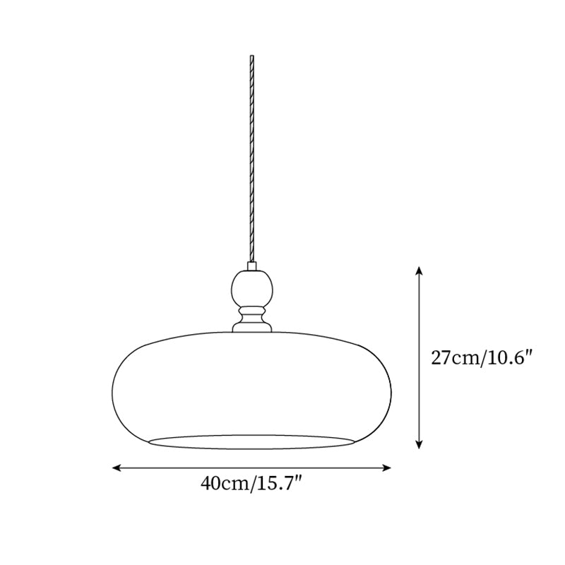 Eldom Pendelleuchte Bernstein Glas Mit Holzdetail-Letslighting
