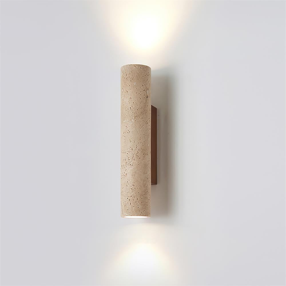 Lunaro Tall Travertine Wall Sconce - Letslighting