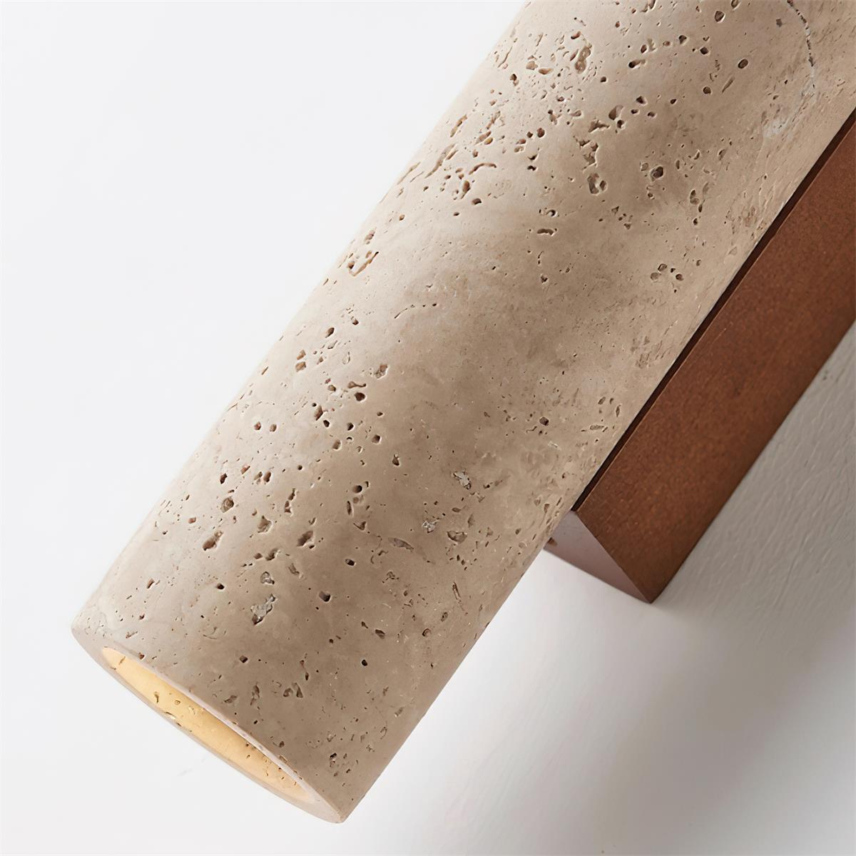 Lunaro Tall Travertine Wall Sconce - Letslighting