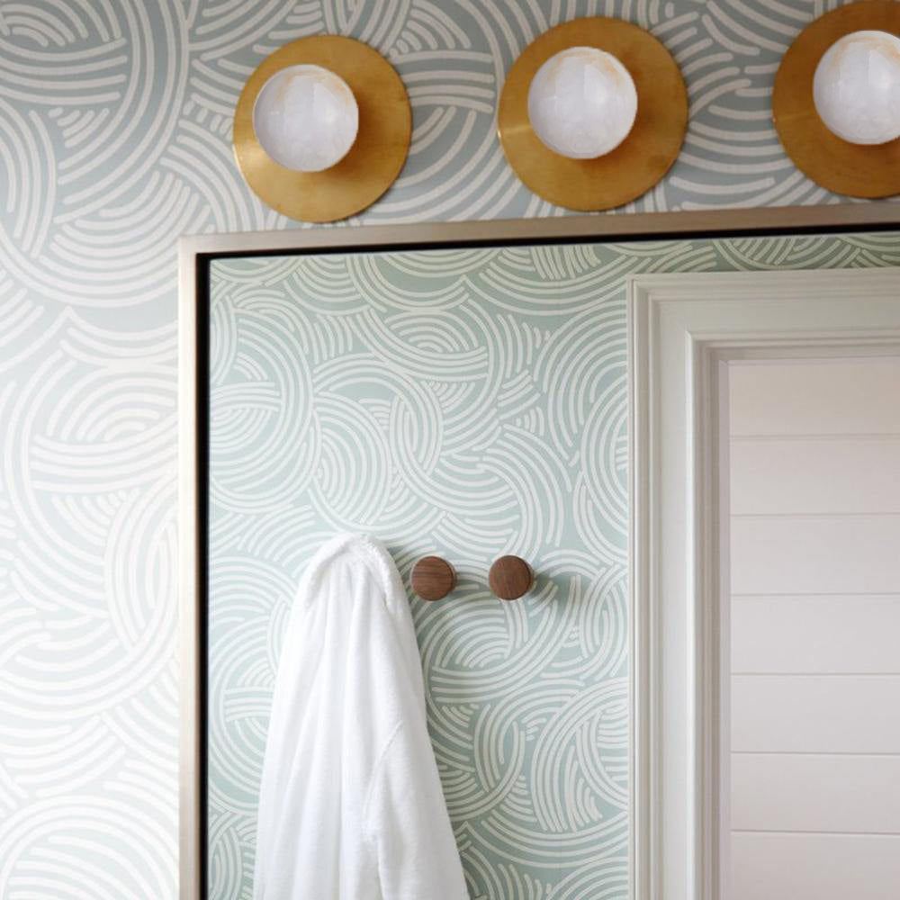 Glow Modern Minimalist Round Metal Alabaster Sconce Wall Lamp - Letslighting