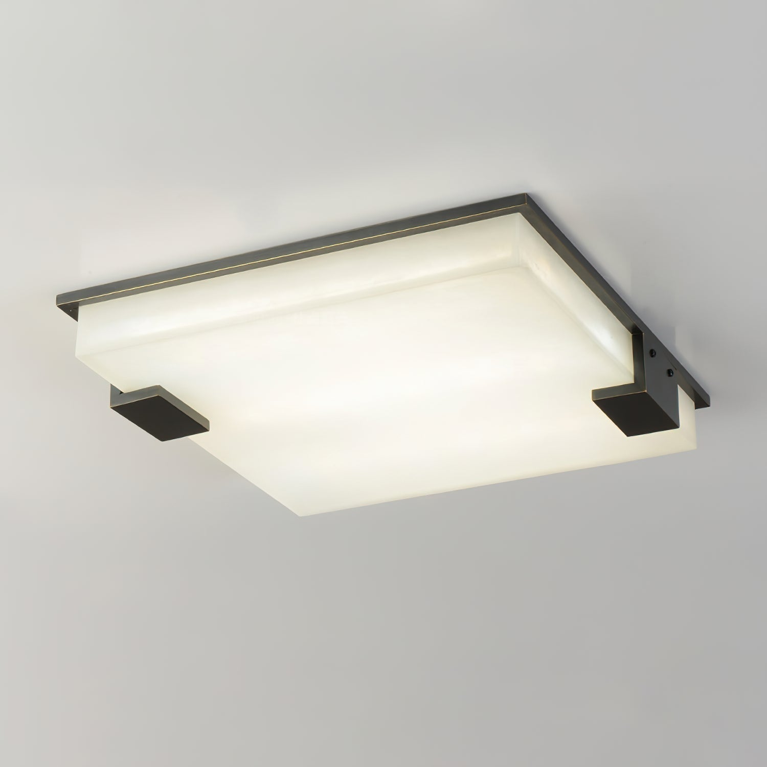 Muse Modern Minimalist Alabaster Flush Mount Ceiling Light - Letslighting