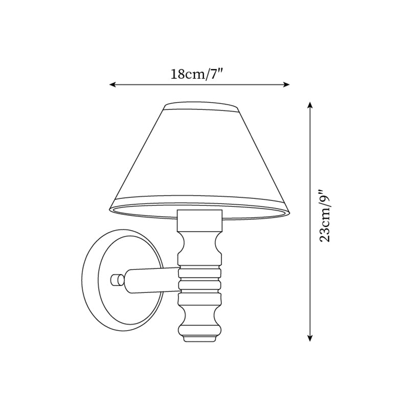 Quinn Moderne Wandleuchte aus Stoff und Metall-Letslighting