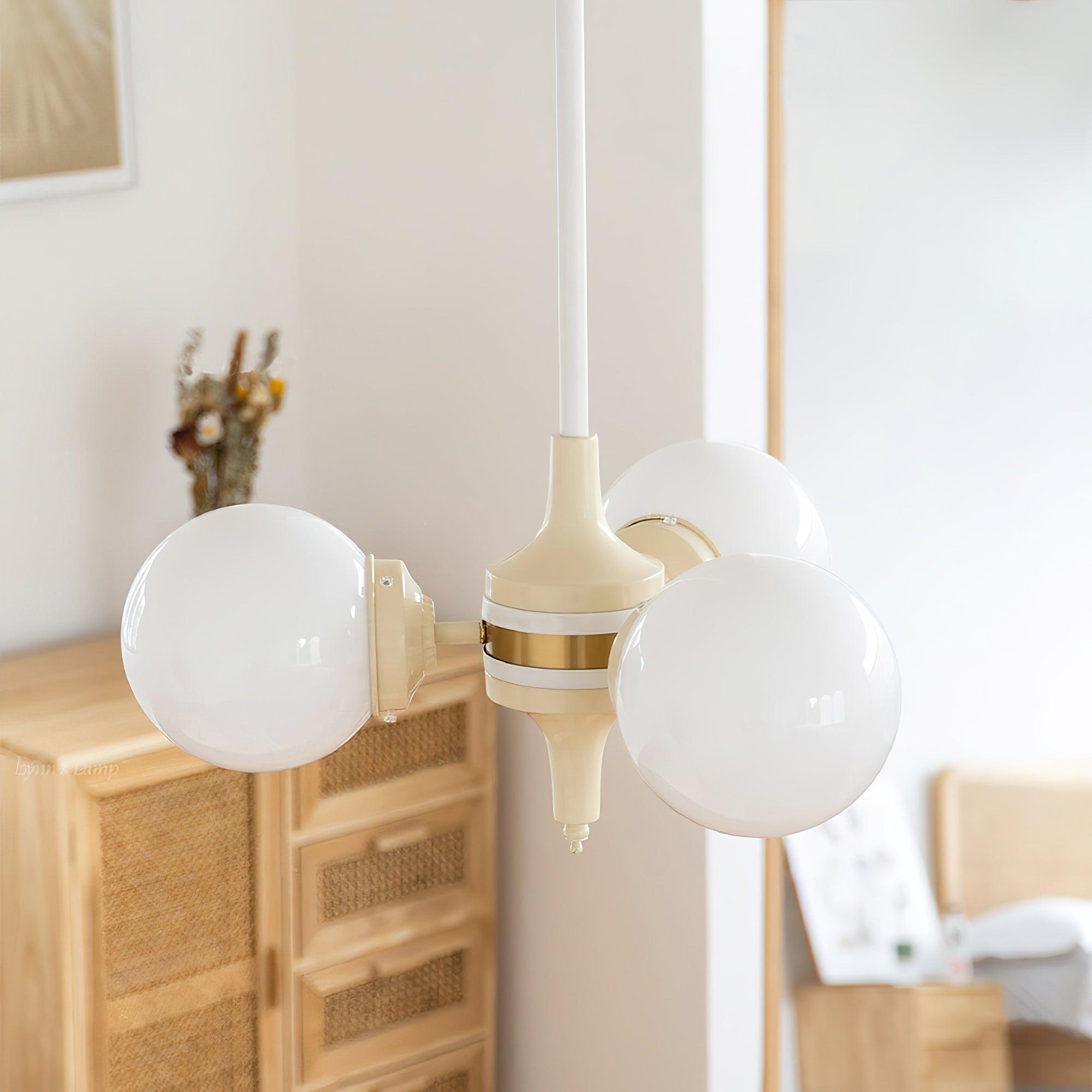 Lustra Kronleuchter Globus Creme Modern-Letslighting