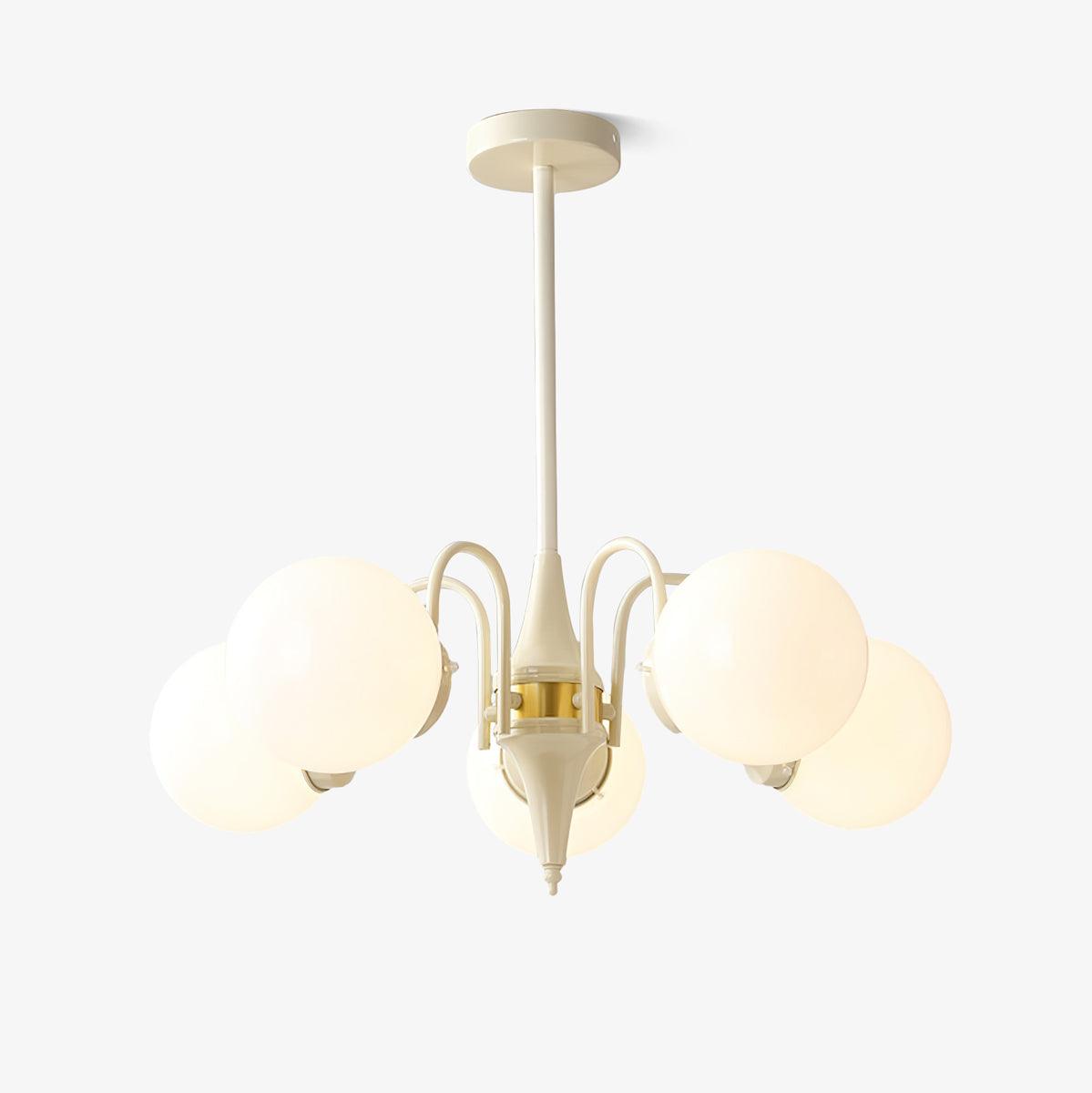 Lustra Kronleuchter Globus Creme Modern-Letslighting