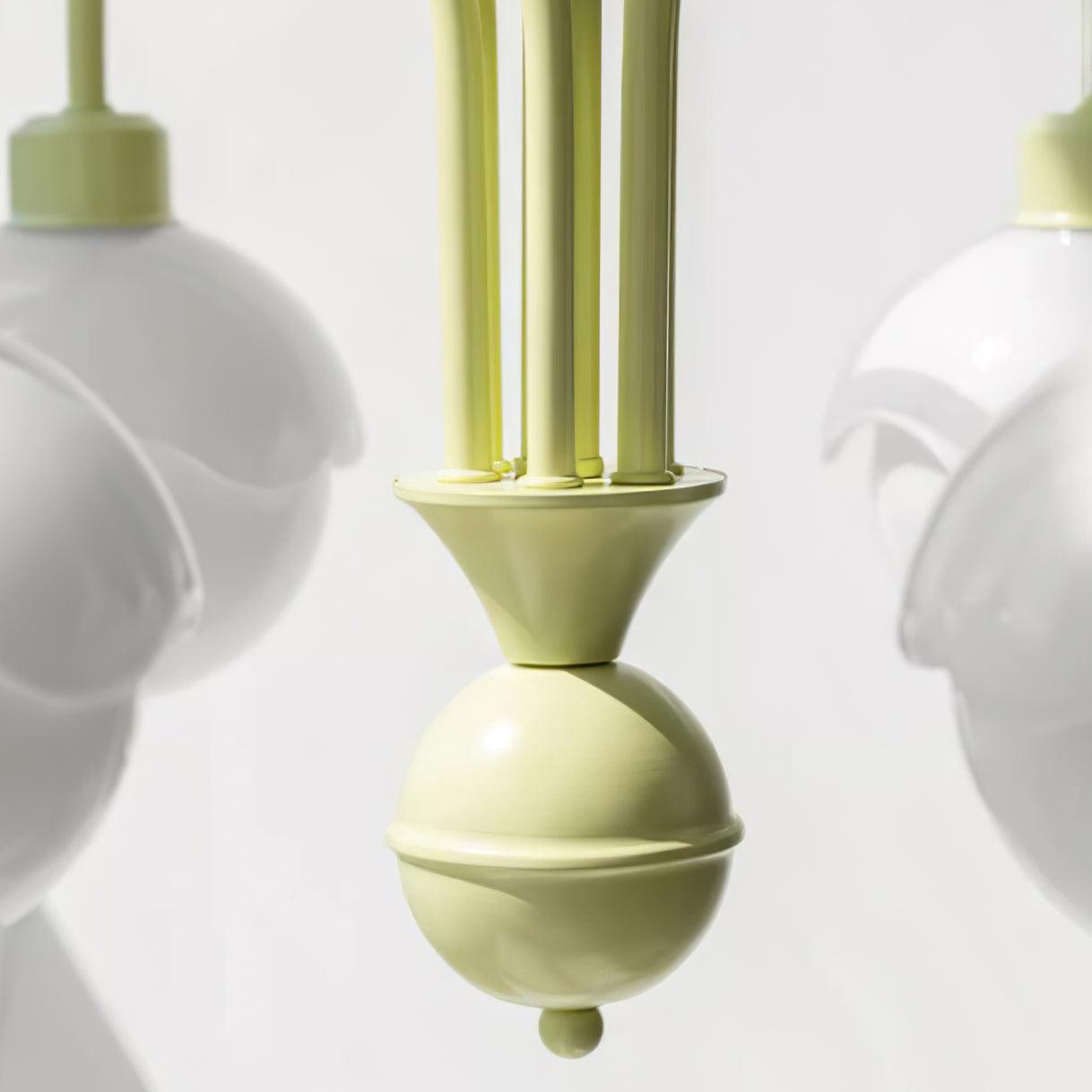 Lustra Kronleuchter Cremig Litschi Matcha Grün Arm-Letslighting