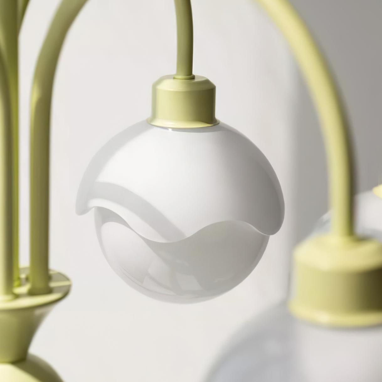 Lustra Kronleuchter Cremig Litschi Matcha Grün Arm-Letslighting