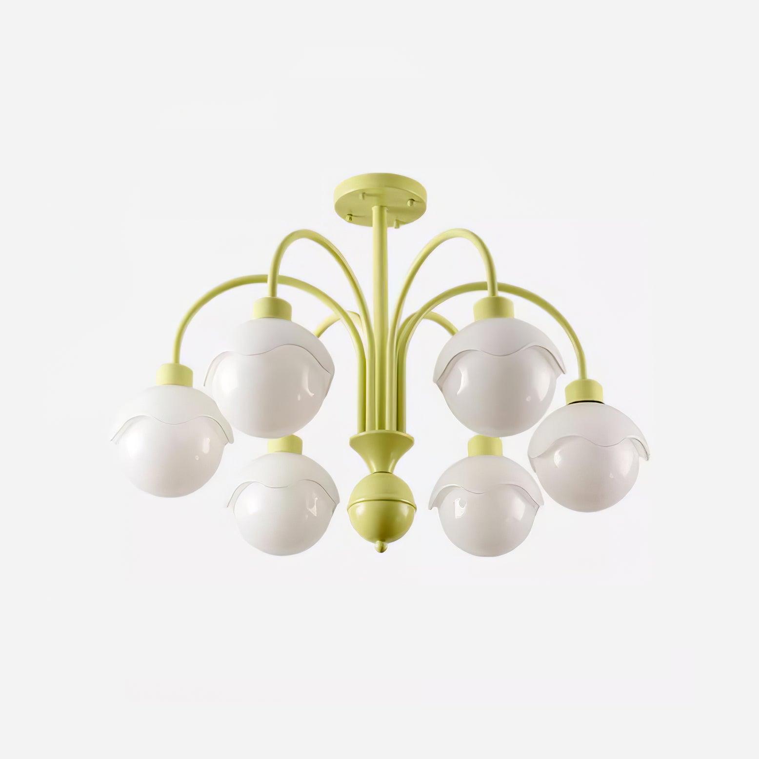 Lustra Kronleuchter Cremig Litschi Matcha Grün Arm-Letslighting