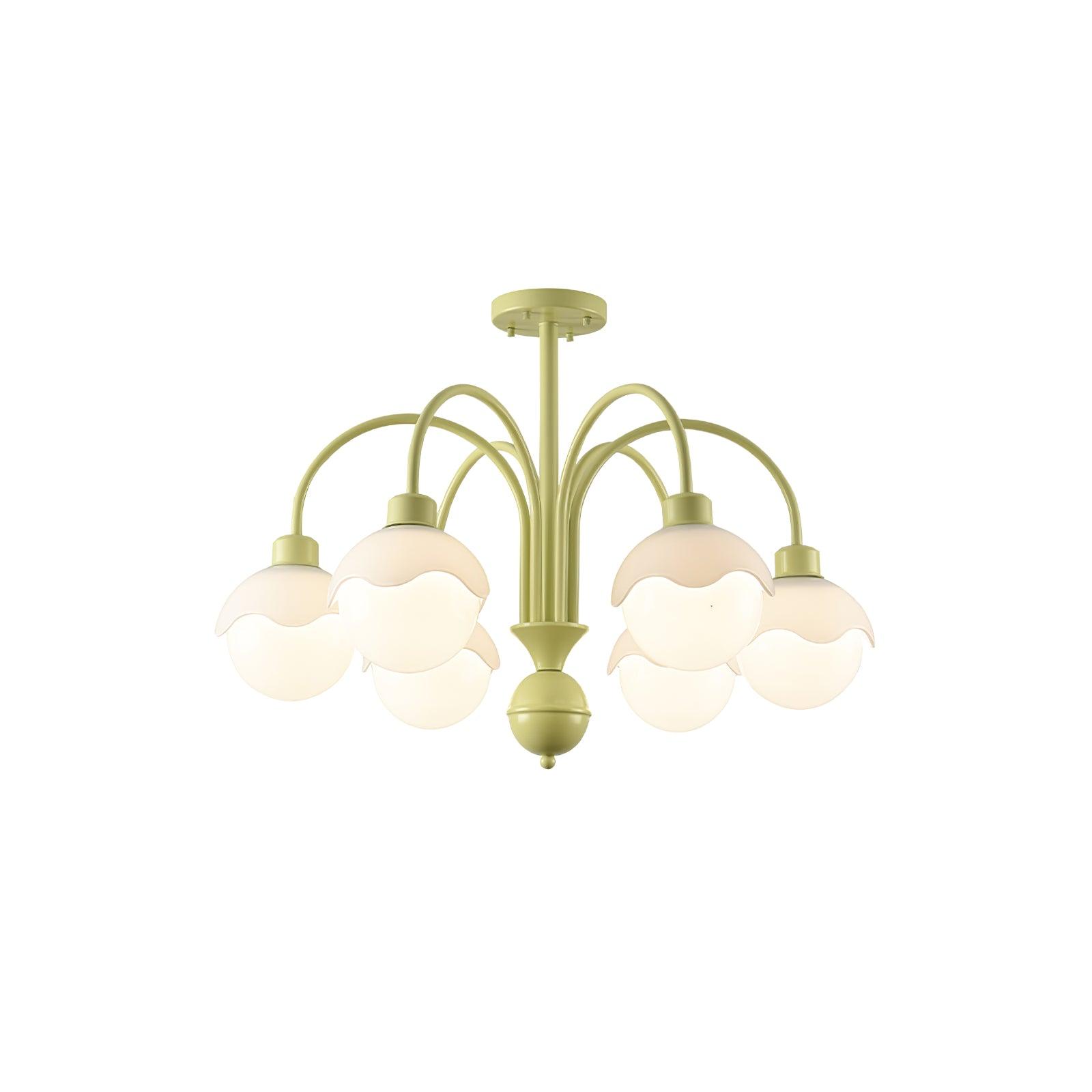 Lustra Kronleuchter Cremig Litschi Matcha Grün Arm-Letslighting