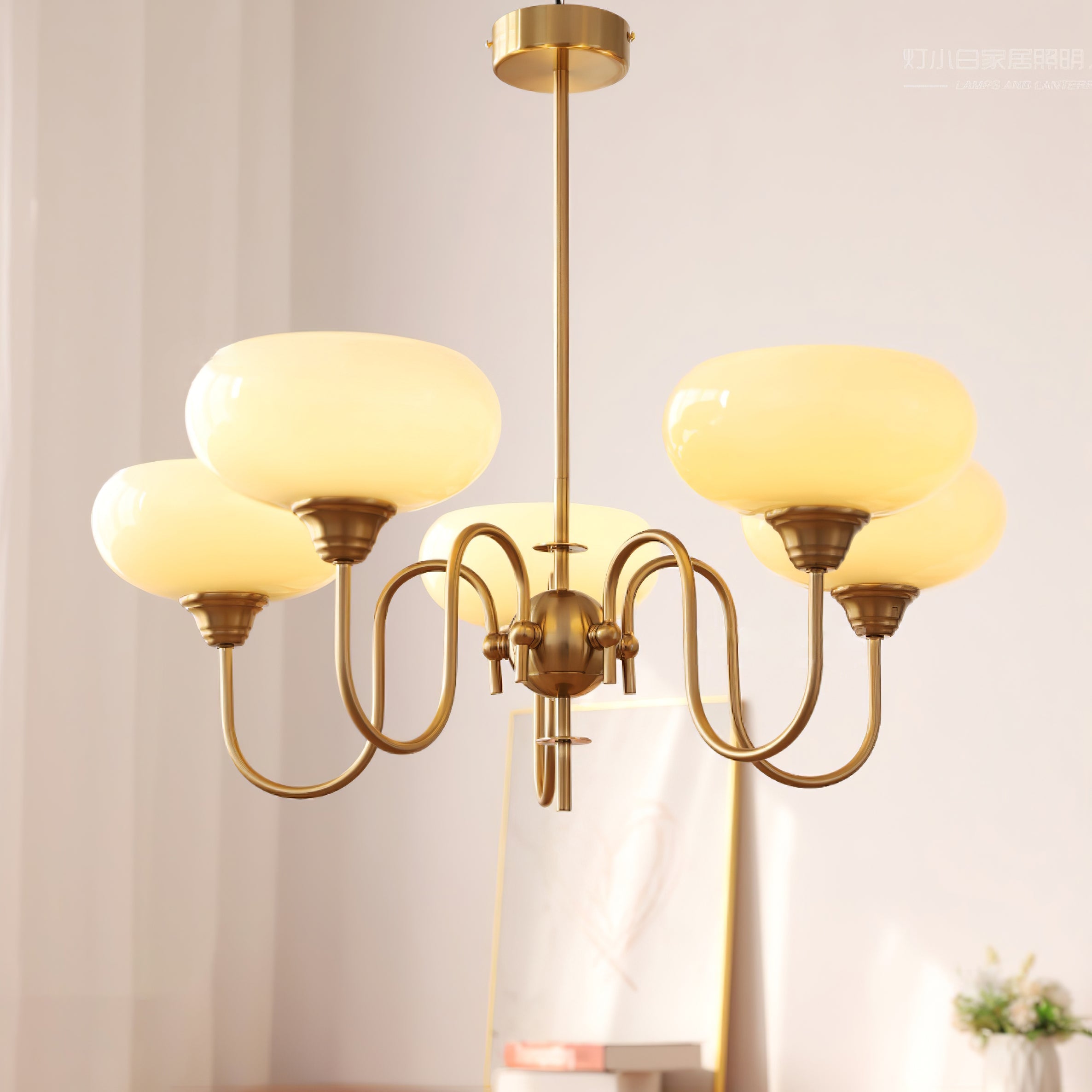 Creamy Kaki Kronleuchter-Letslighting