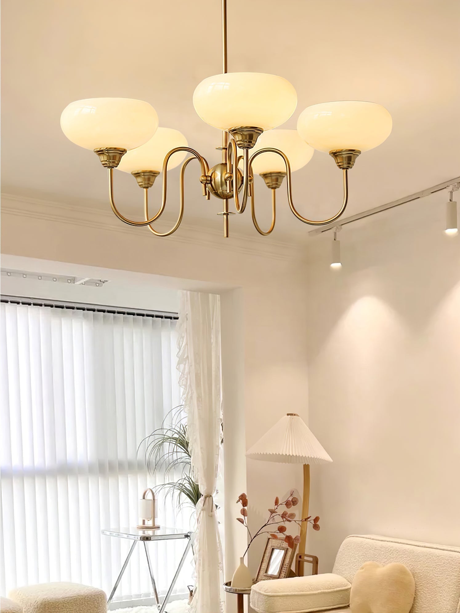 Creamy Kaki Kronleuchter-Letslighting