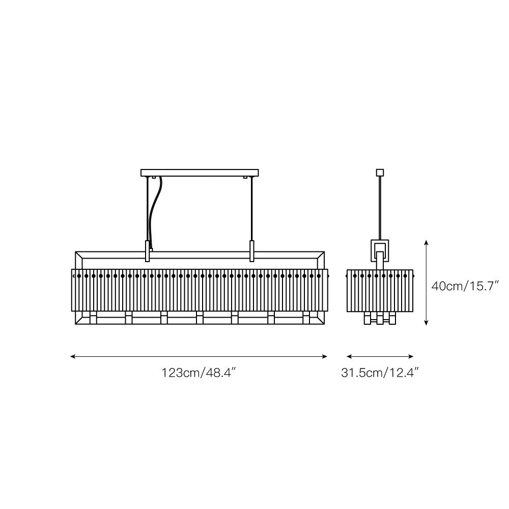 Rever Luxuriöser Kronleuchter aus Messing und Glas-Letslighting
