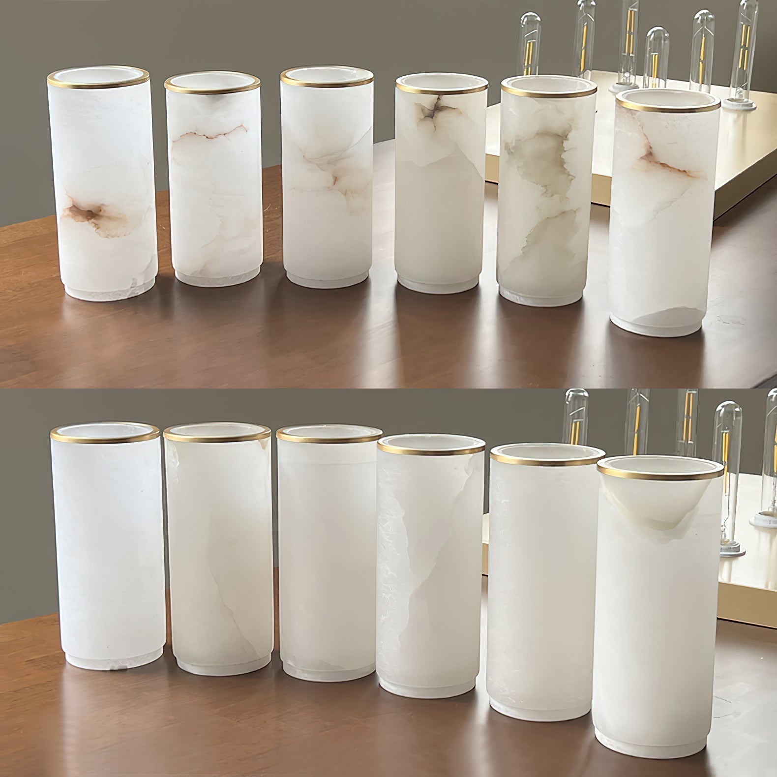 Sway Modern Minimalist Vanity Alabaster Sconce Wall Lamp - Letslighting