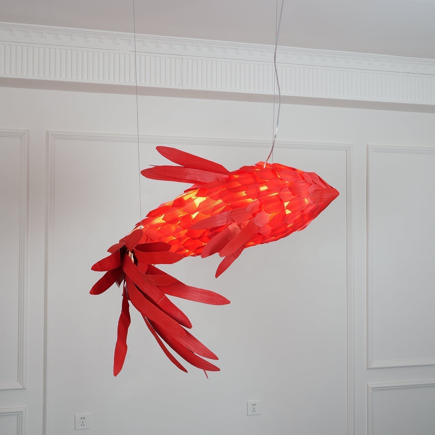 Vamararae Crimson Swirl Koi Pendelleuchte-Letslighting