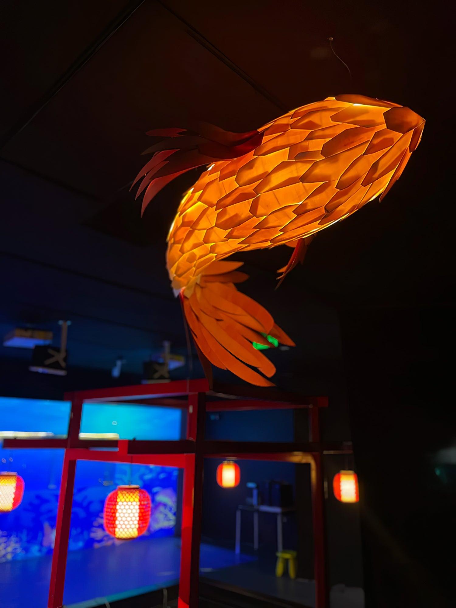Vamararae Crimson Swirl Koi Pendelleuchte-Letslighting