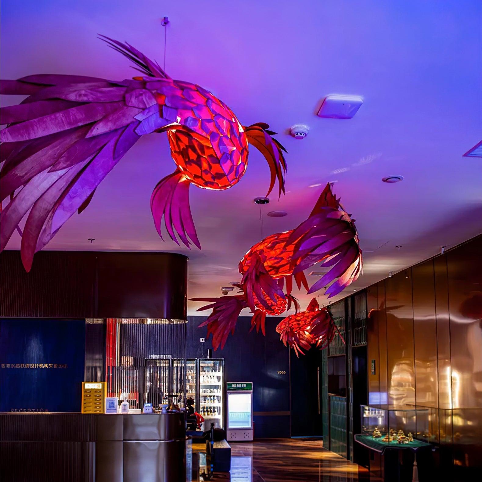 Vamararae Crimson Swirl Koi Pendelleuchte-Letslighting