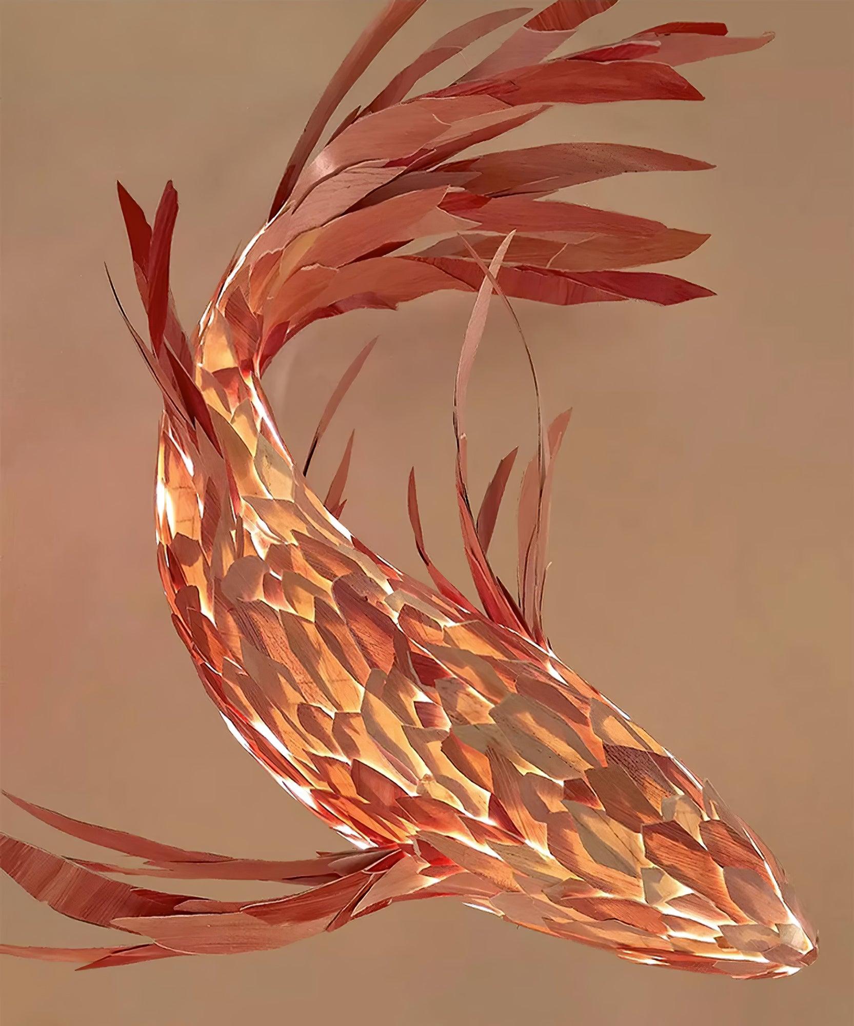 Vamararae Crimson Swirl Koi Pendelleuchte-Letslighting