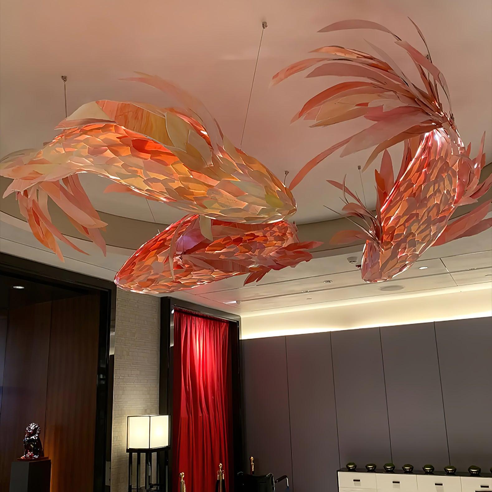 Vamararae Crimson Swirl Koi Pendelleuchte-Letslighting