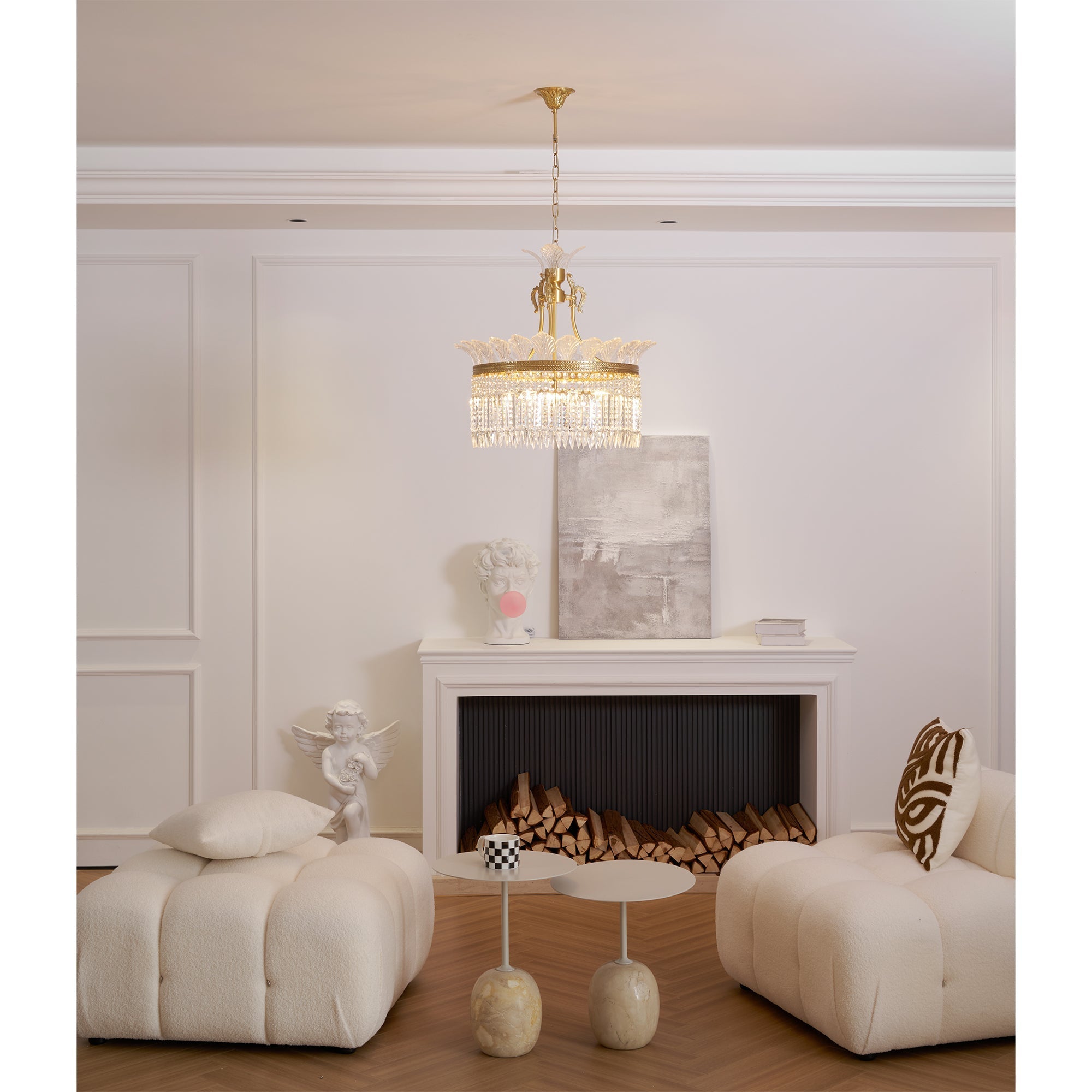 Crinoline Postmoderne Luxus Messing Kristall Kronleuchter-Letslighting