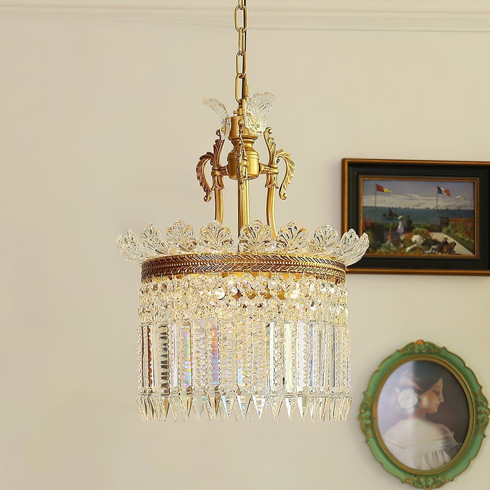 Crinoline Postmoderne Luxus Messing Kristall Kronleuchter-Letslighting