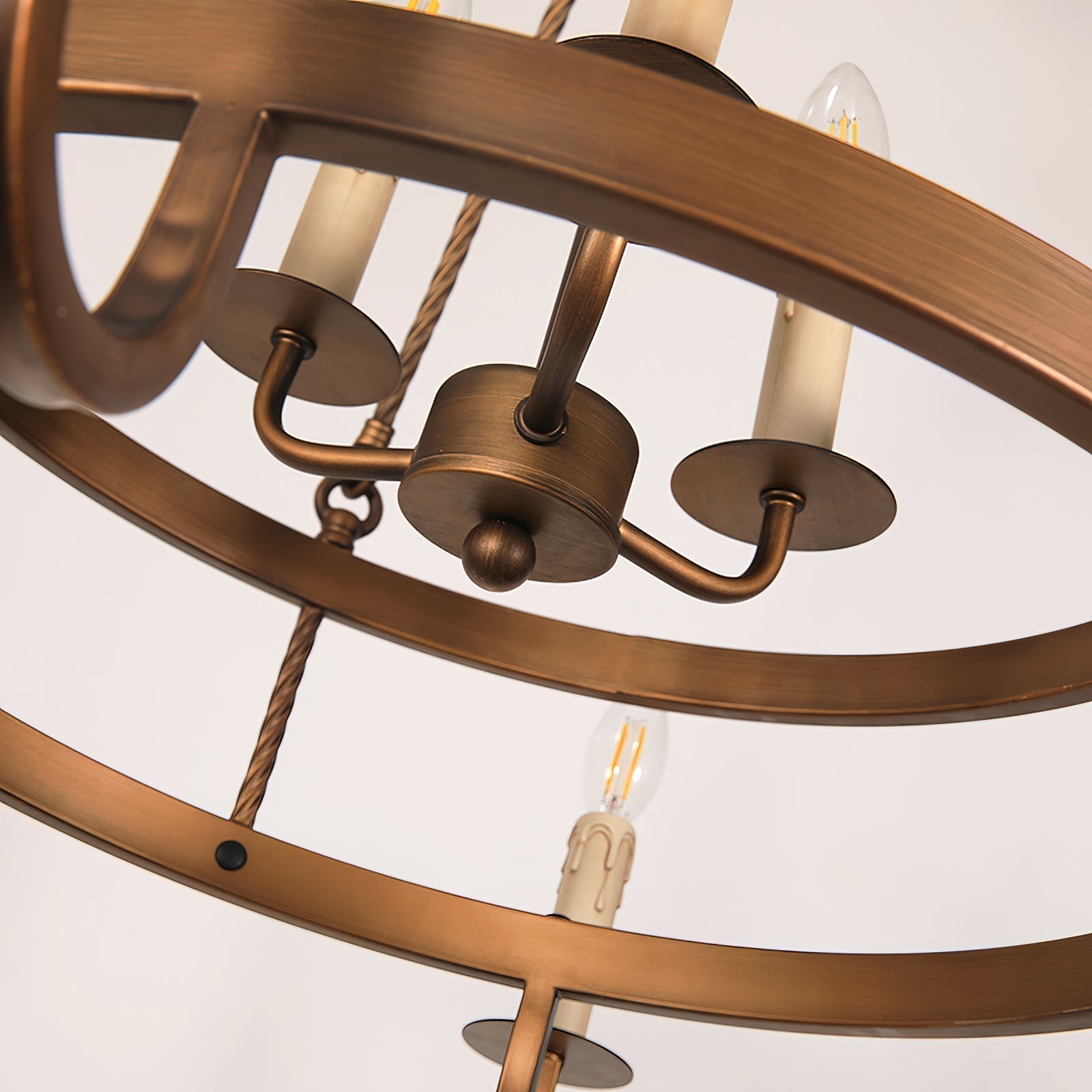 Woven Klassischer Wagenrad-Kronleuchter aus Kunststoff-Letslighting